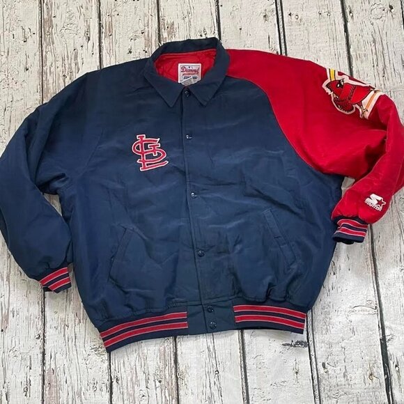 Vintage 90s St. Louis Cardinals Starter Diamond Collection MLB Baseball Jacket - Picture 1 of 9